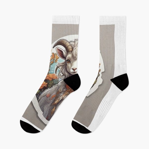 Item preview, A cute and elegant goat surrounded by flowers designed and sold by abdelaziz0.