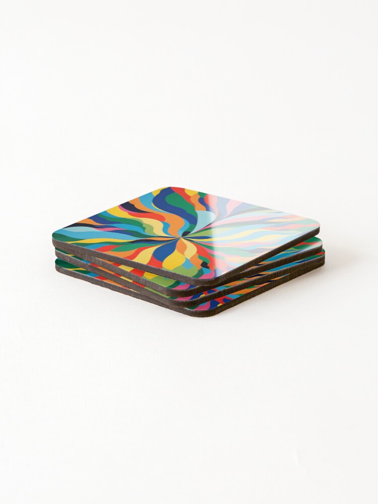 Thumbnail 4 of 5, Coasters (Set of 4), COLORFUL ABSTRACT ART designed and sold by PIGCASSOSAIART.
