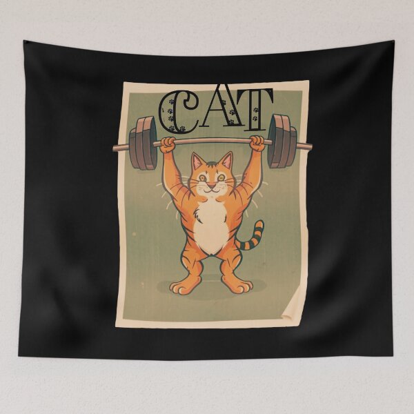 Item preview, Cat Lifting weights designed and sold by Mikusia.