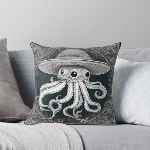 Item preview, BLACK & WHITE MEXICAN SQUID designed and sold by PIGCASSOSAIART.