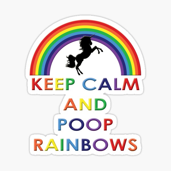 Unicorns Poop Rainbows Stickers for Sale | Redbubble