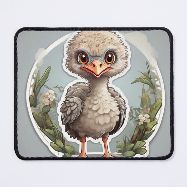 Item preview, A cute little ostrich among roses designed and sold by abdelaziz0.