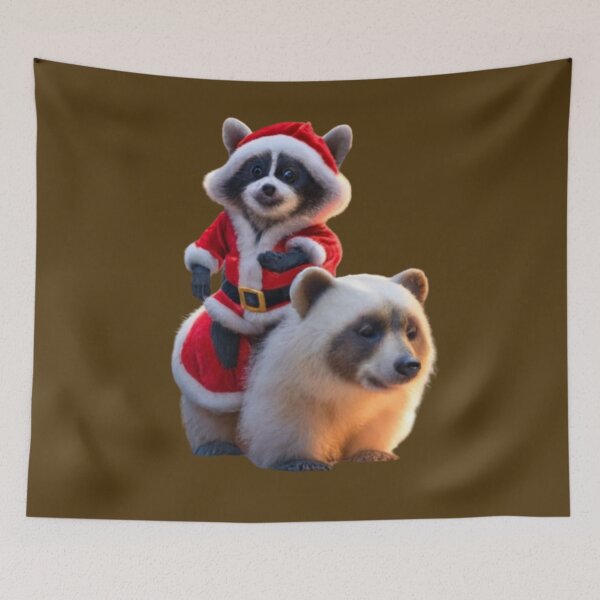 Item preview, Adorable baby raccoon for Christmas  designed and sold by ksfashionideas.