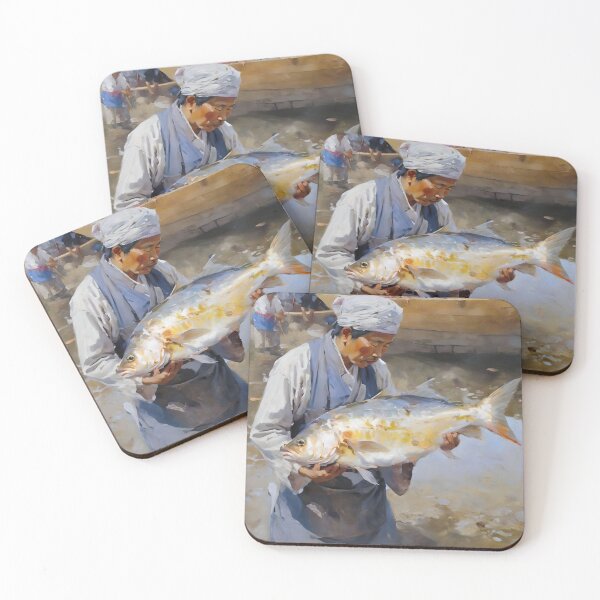 Item preview, OIL PAINTING CATCH OF THE DAY designed and sold by PIGCASSOSAIART.
