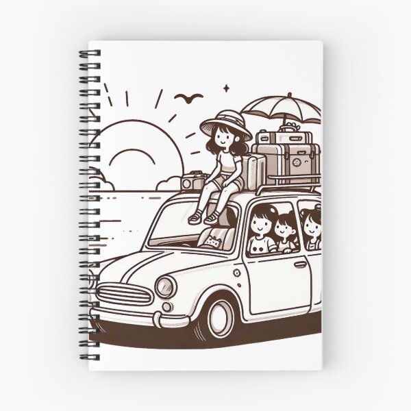 Item preview,  "Family Road Trip Adventure: Heartwarming Car Scene with Luggage" designed and sold by Huycao211.