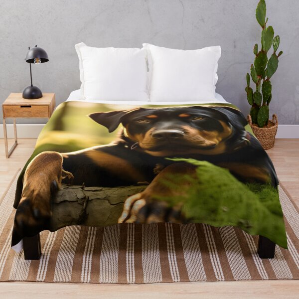 Item preview, Large german rottweiler or rottie dog breed portrait photography in nature designed and sold by NBSStore.