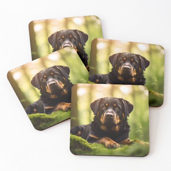 Item preview, Large german rottweiler or rottie dog breed portrait photography in nature designed and sold by NBSStore.