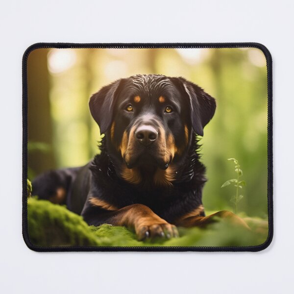 Item preview, Large german rottweiler or rottie dog breed portrait photography in nature designed and sold by NBSStore.