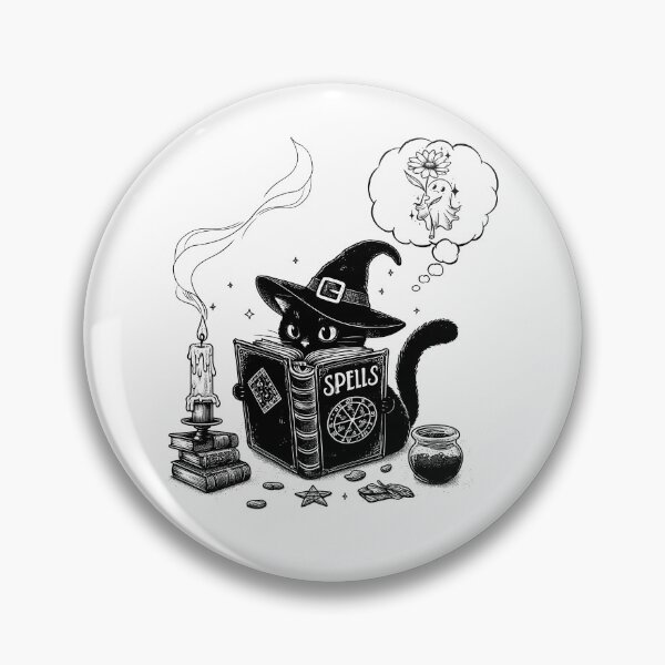 Item preview, Witchcat Reading A Spellbook designed and sold by İlker Berk Ergan.