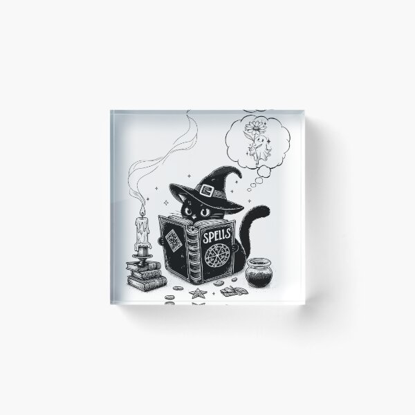 Item preview, Witchcat Reading A Spellbook designed and sold by İlker Berk Ergan.