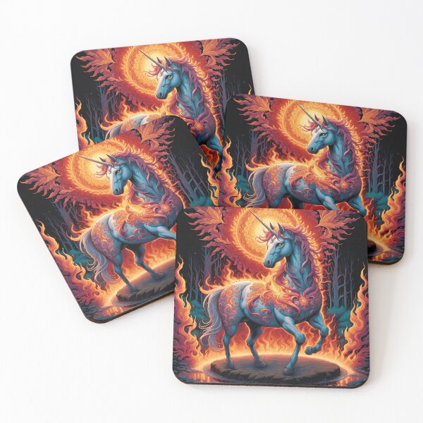 Item preview, Unicorn On Fire Flames designed and sold by tpixx.