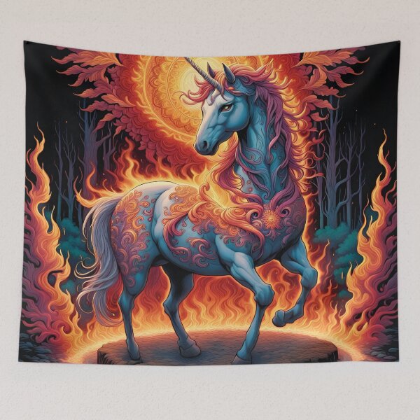 Item preview, Unicorn On Fire Flames designed and sold by tpixx.