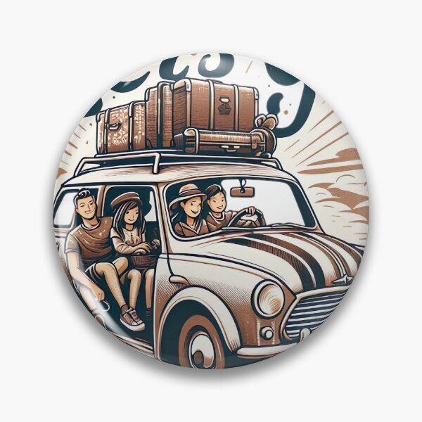 Item preview, "Family Road Trip Adventure: Heartwarming Car Scene with Luggage" designed and sold by Huycao211.