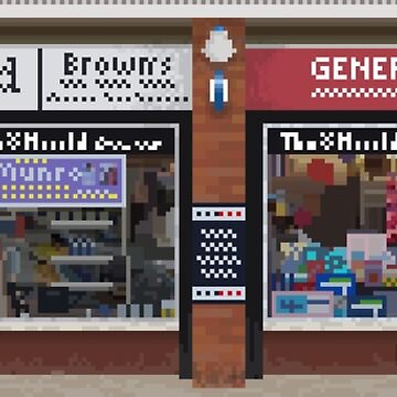 Artwork thumbnail, Pixelart John Browns General Store, Merrylee, Glasgow by TheRandomFactor