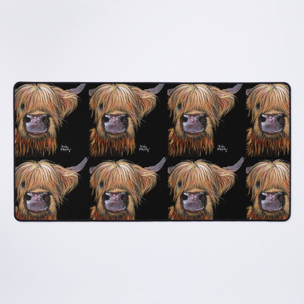 Vista previa del artículo con la obra «SCOTTISH HAIRY HIGHLAND VACA 'HENRY' Por Shirley MacArthur», diseñado y vendido por Shirley MacArthur Limited.