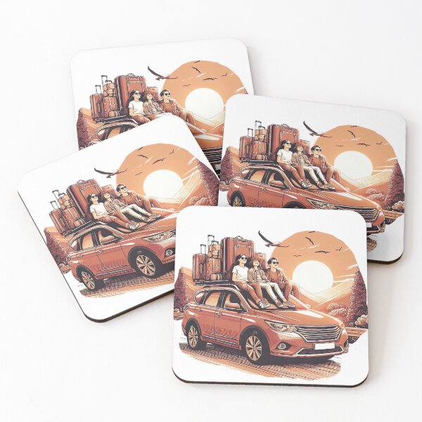 Item preview,  "Family Road Trip Adventure: Heartwarming Car Scene with Luggage" designed and sold by Huycao211.