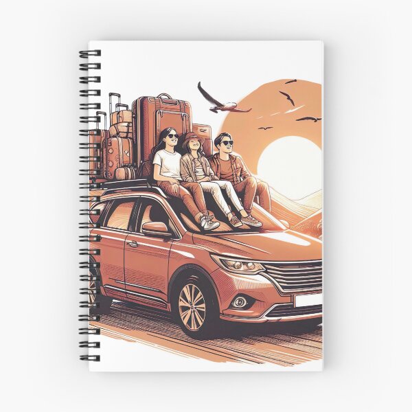 Item preview,  "Family Road Trip Adventure: Heartwarming Car Scene with Luggage" designed and sold by Huycao211.