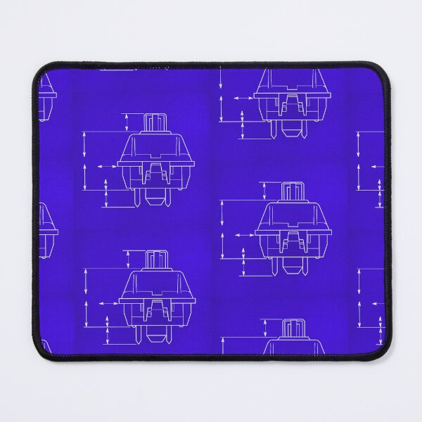 Item preview, Blueprint Mechanical Keyboard Switch Illustration designed and sold by Fran Artist.