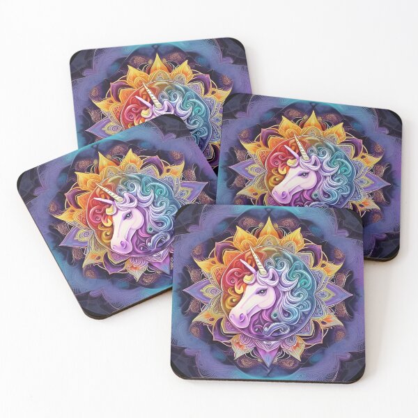 Item preview, Unicorn Flower Mandala designed and sold by tpixx.
