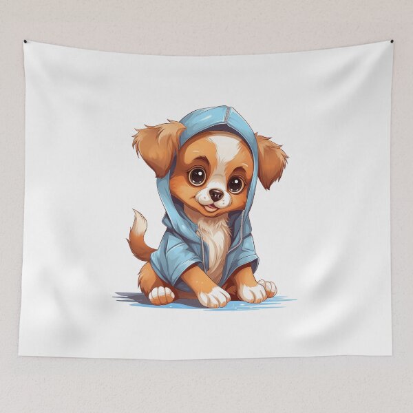 Item preview, Cute dog wearing hoodie designed and sold by Lobory.