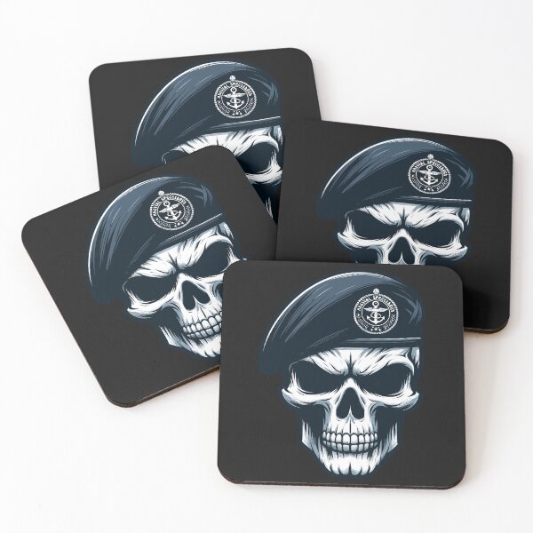 Item preview, Naval Special Forces Skull Emblem - Military Badge Design designed and sold by SCG-designs.