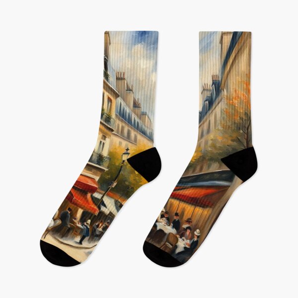 Item preview, Paris cafe scene with Eiffel Tower designed and sold by JackFreestone.