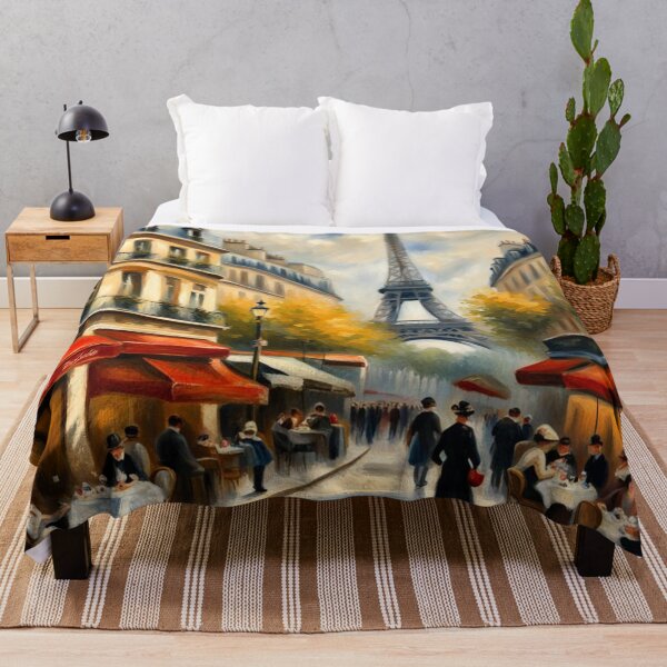 Item preview, Paris cafe scene with Eiffel Tower designed and sold by JackFreestone.