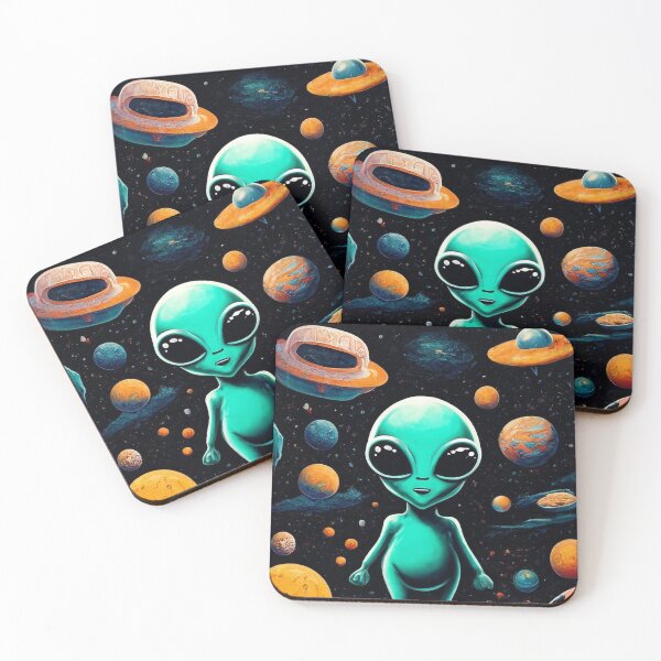 Item preview, Galactic Encounter: Cosmic Alien Amidst Planetary Dreamscape designed and sold by Alleycat0518.