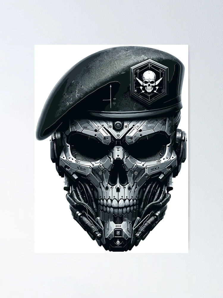 BADAZZ SKULLZ, Mini Skull, Black Beret, Ranger, Tacp, JTAC, Special Forces,  Airborne death From Above Custom Skull. - Etsy