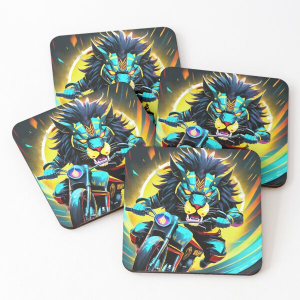 Item preview, Lion racing on a motorcycle designed and sold by BADESIGNZZ.
