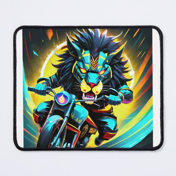 Item preview, Lion racing on a motorcycle designed and sold by BADESIGNZZ.