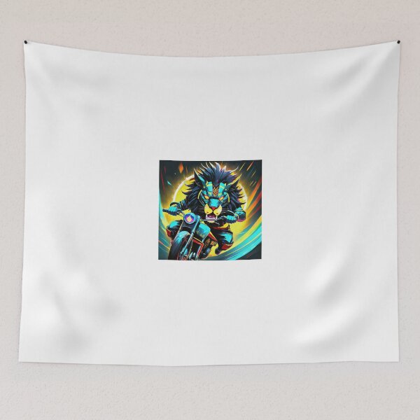 Item preview, Lion racing on a motorcycle designed and sold by BADESIGNZZ.
