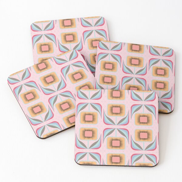 Item preview, FLOWER EUPHORIA - Peach & Orange [smaller pattern] designed and sold by Carina Parry Studios.