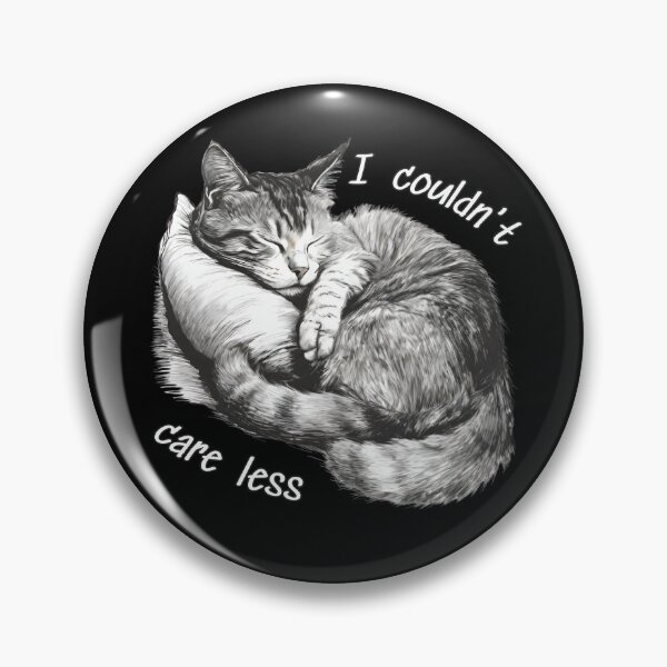 Item preview, "I couldn't care less" sleeping sarcastic cat designed and sold by in-leggings.