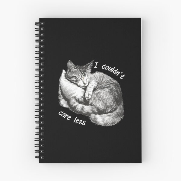 Item preview, "I couldn't care less" sleeping sarcastic cat designed and sold by in-leggings.