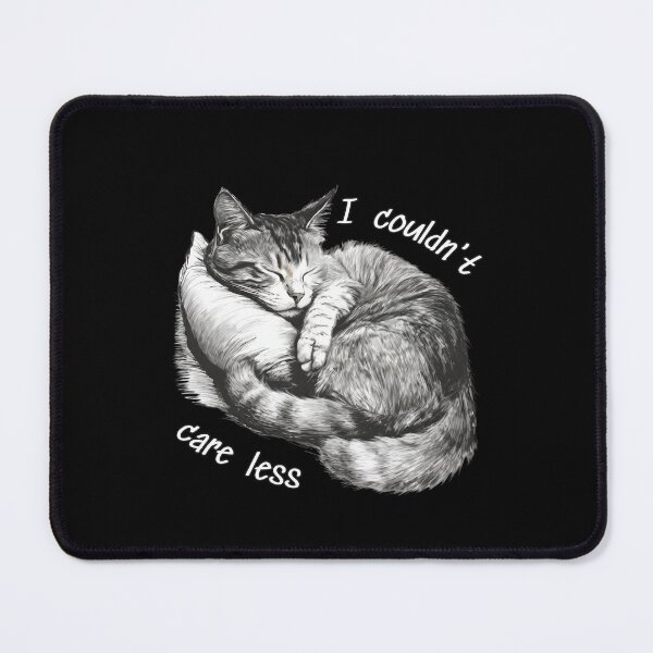 Item preview, "I couldn't care less" sleeping sarcastic cat designed and sold by in-leggings.