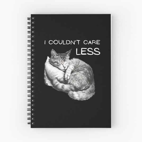 Item preview, "I couldn't care less" sleeping sarcastic cat designed and sold by in-leggings.