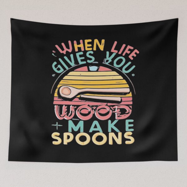 Item preview, When Life Gives You Wood Make Spoons, Whittling And Wood Carving designed and sold by UrbanGraphixs.