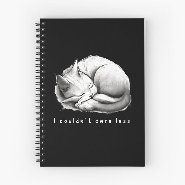 Item preview, "I couldn't care less" sleeping sarcastic cat designed and sold by in-leggings.