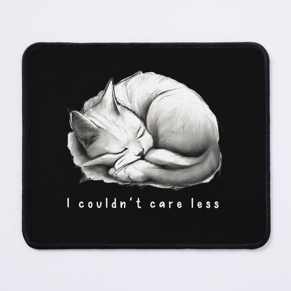 Item preview, "I couldn't care less" sleeping sarcastic cat designed and sold by in-leggings.
