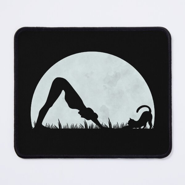 Item preview, Downward Dog Cat Yoga By Moonlight - Cute designed and sold by humnoo.