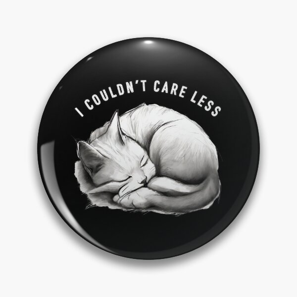 Item preview, "I couldn't care less" sleeping sarcastic cat designed and sold by in-leggings.