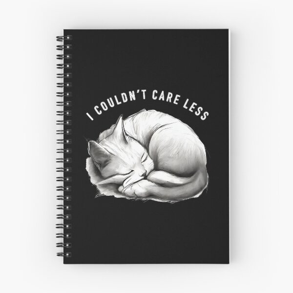 Item preview, "I couldn't care less" sleeping sarcastic cat designed and sold by in-leggings.