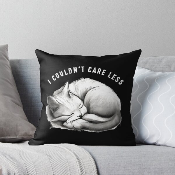 Item preview, "I couldn't care less" sleeping sarcastic cat designed and sold by in-leggings.