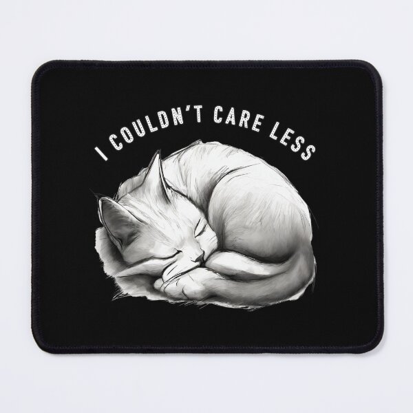 Item preview, "I couldn't care less" sleeping sarcastic cat designed and sold by in-leggings.