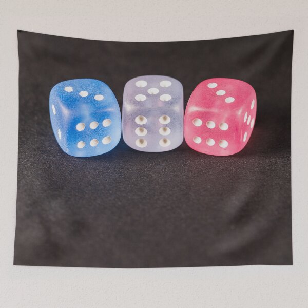 Item preview, A group of three 6-sided gaming dice on a dark background designed and sold by Giuseppe Cammino.