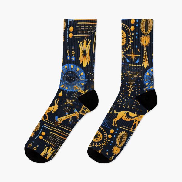 Item preview, African Tribal Gold Blue Black Design designed and sold by mittie101.