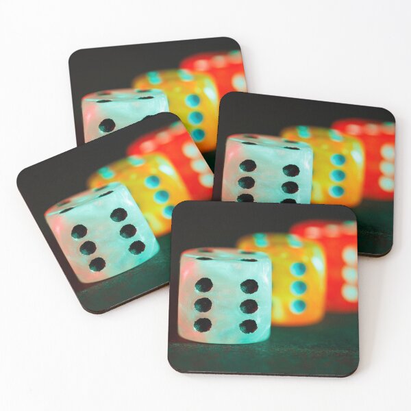 Item preview, A group of three 6-sided gaming dice on a dark background designed and sold by Giuseppe Cammino.