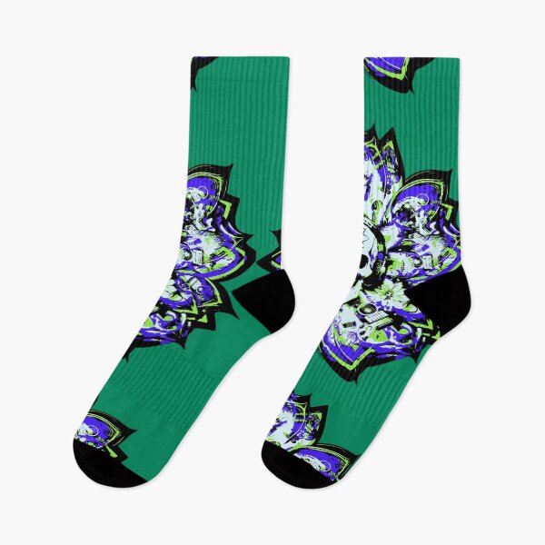 Item preview, Bold Blue & Green Guitar Skullflower | Rock & Roll Music Flower & Skull Graphic designed and sold by DopeStick.
