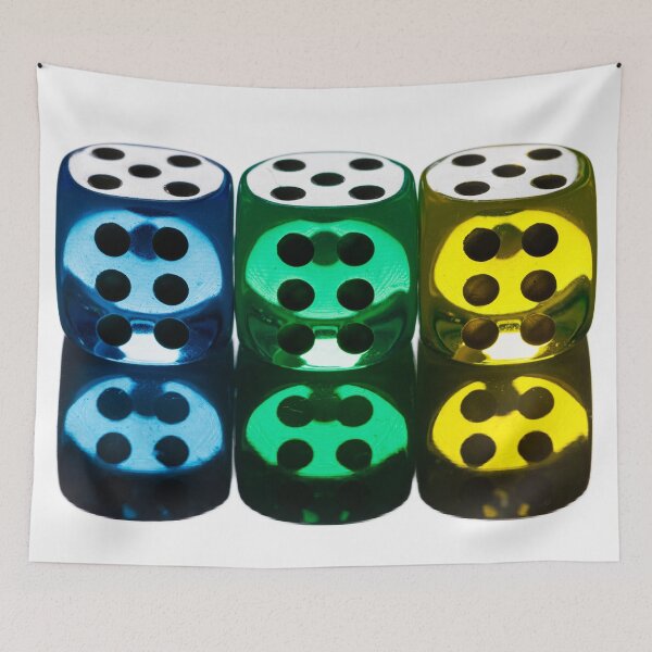 Item preview, A group of three 6-sided gaming dice on a white background designed and sold by Giuseppe Cammino.